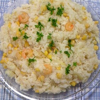 炊飯器deシーフードピラフ♪